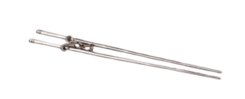 Silberne Feuerzange mit verbindender Kette